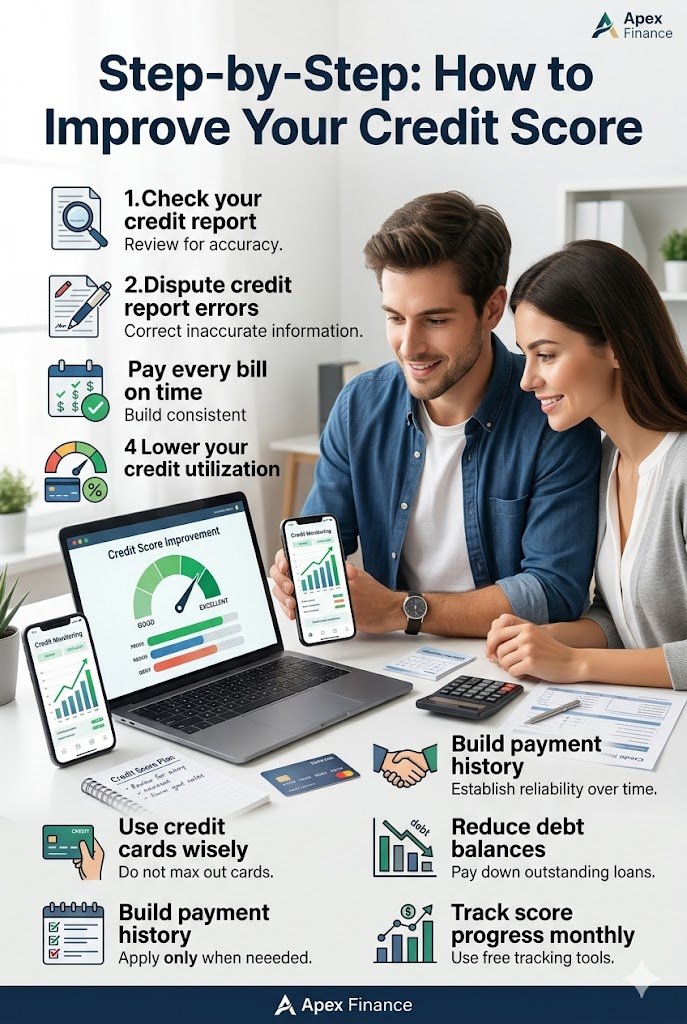 Step-by-Step: How to Improve Your Credit Score 